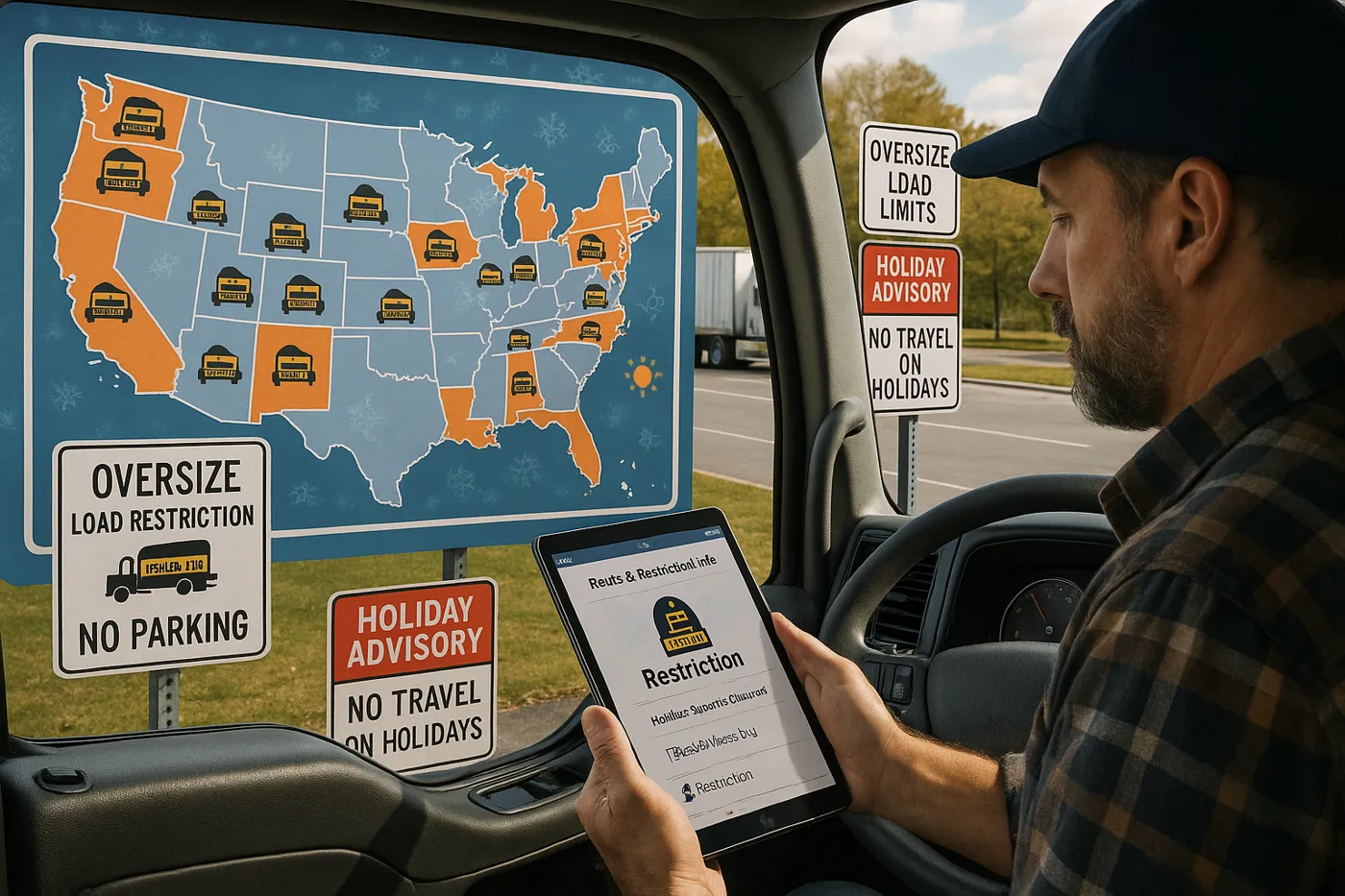 oversize load holiday restrictions by state