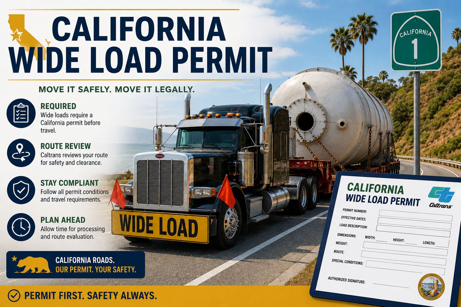 california wide load permit